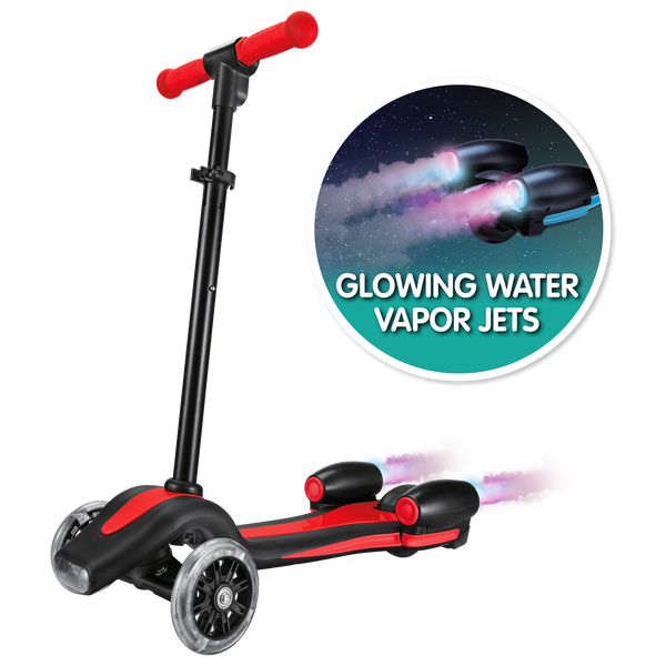 Super Rocket Jet Scooter - Red (with Glowing Vapor Jets)