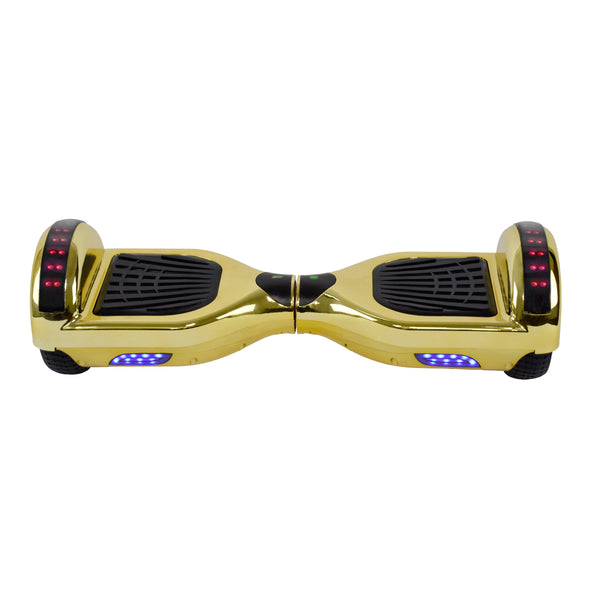 Prime R6 Plus Monster Wheel Hoverboard (Chrome Gold) with Bluetooth Speakers - UL-2272 Certified - New