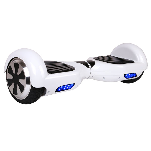Prime R6 Monster Wheel Hoverboard UL-2272 Certified White with Speedway Decals