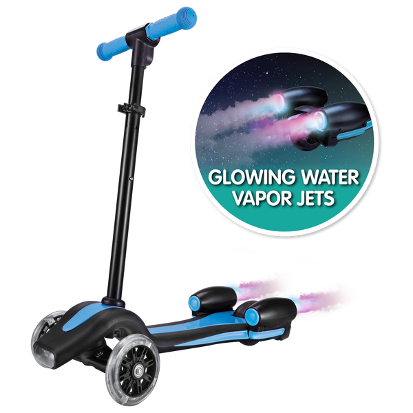 Super Rocket Jet Scooter - Blue (with Glowing Vapor Jets)