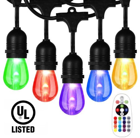 Market String lights - LED color changing lights - 48 feet