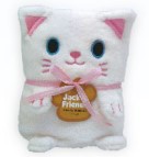Prime Fun Animal Friend Blanket Kitten-White