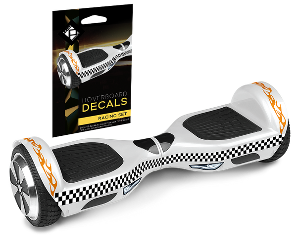 Prime R6 Monster Wheel Hoverboard UL-2272 Certified White with Speedway Decals