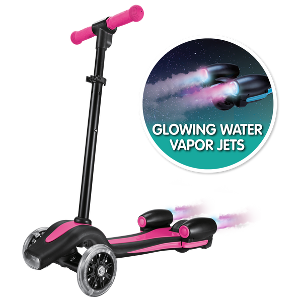Super Rocket Jet Scooter - Pink (with Glowing Vapor Jets)